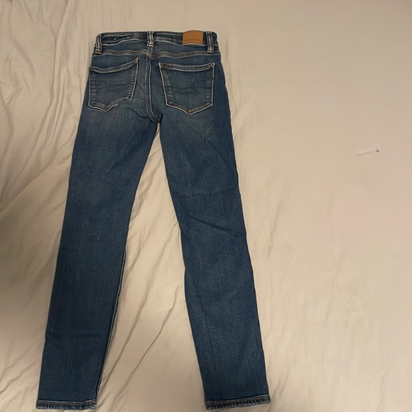 american eagle ripped jeggings sized 00 high rise next level stretch - Picture 7 of 9